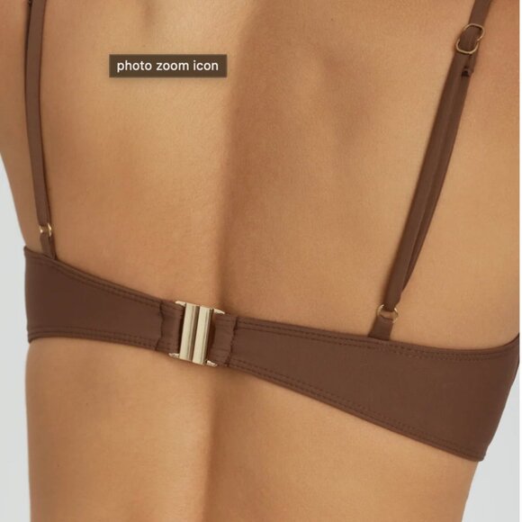 Riot Swim Jax Top in Chocolate - Picture 2 of 2